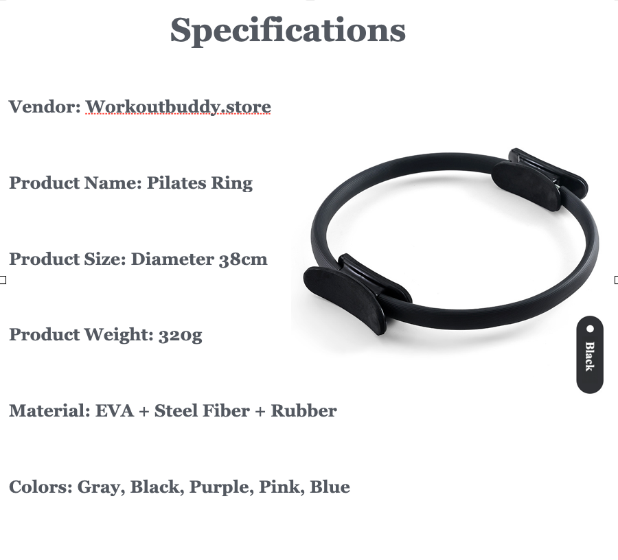 Pilates Ring Magic Circle with Dual Padded Handles Exercise Resistance Equipment for Women Abs and Legs Weight Loss