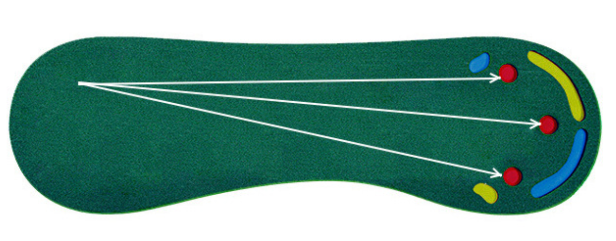 Portable Multi-Slope Golf Putting Green Trainer - Extra Large Putter Mat for Indoor/Outdoor Practice